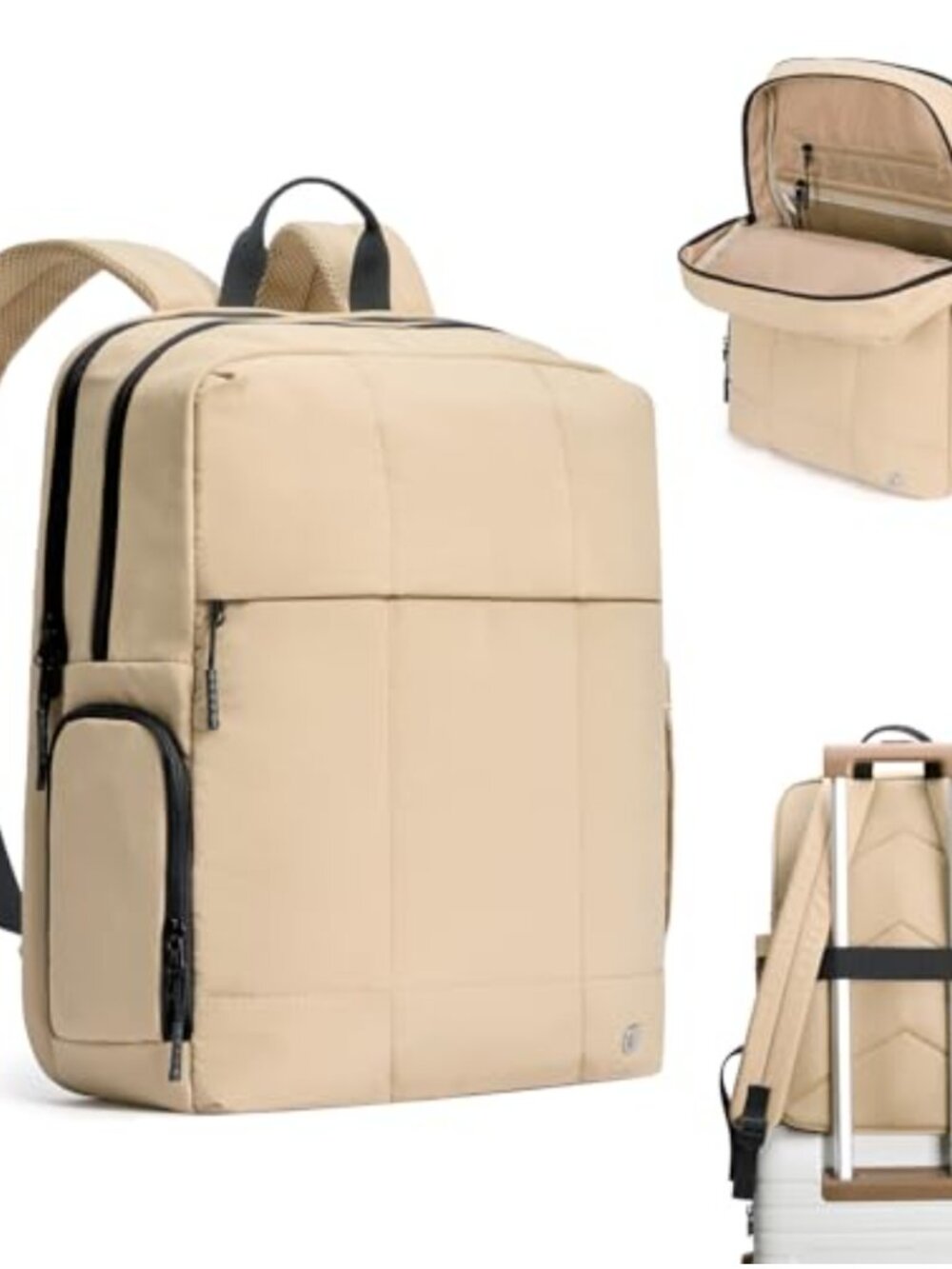 Puffer Quilted Laptop Backpack Anti Theft Travel Water Resistant with RFID